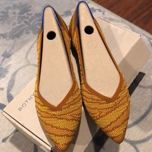 Rothy’s points, size 9.5, Golden Zebra